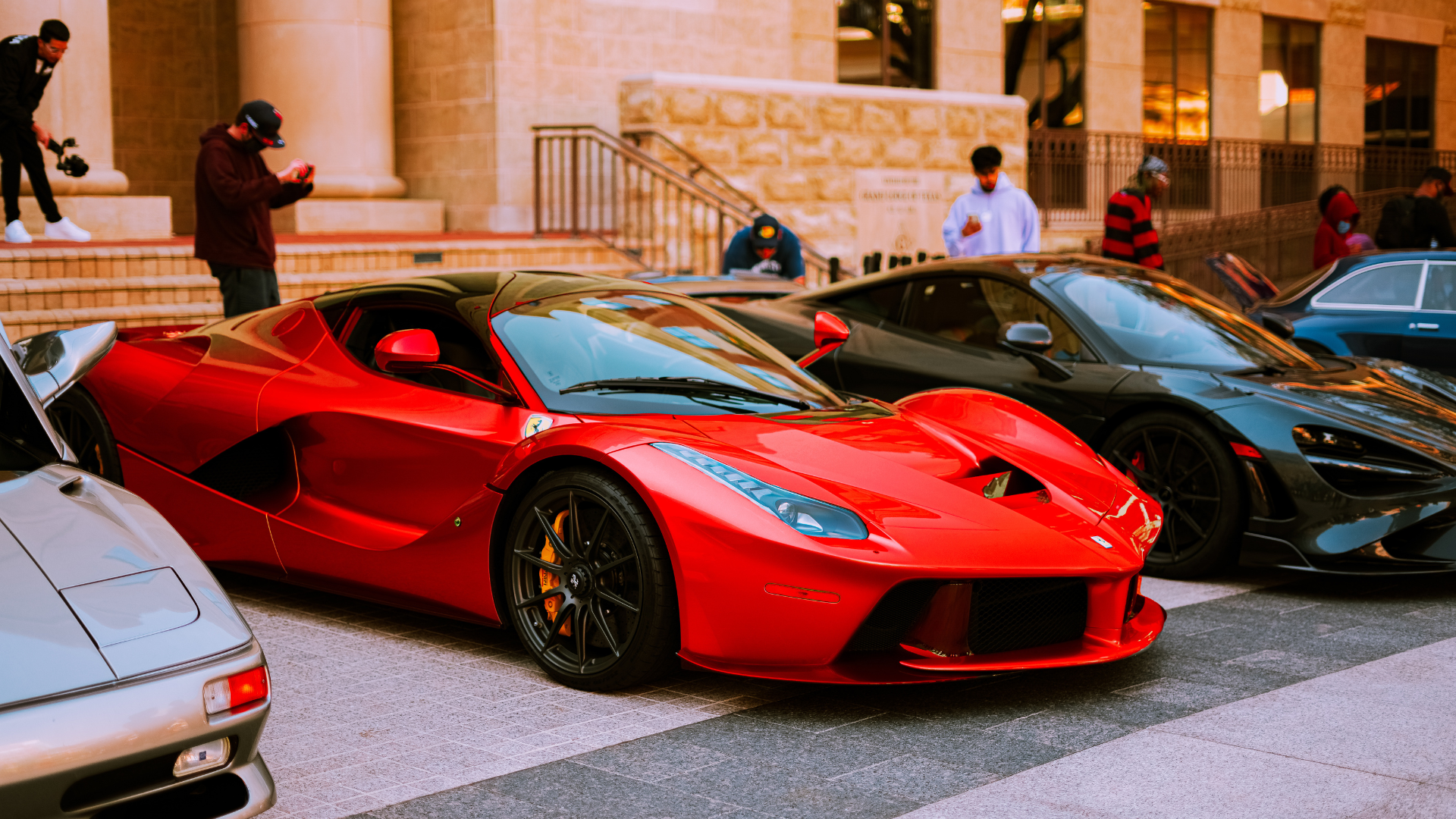 red ferrari luxury car