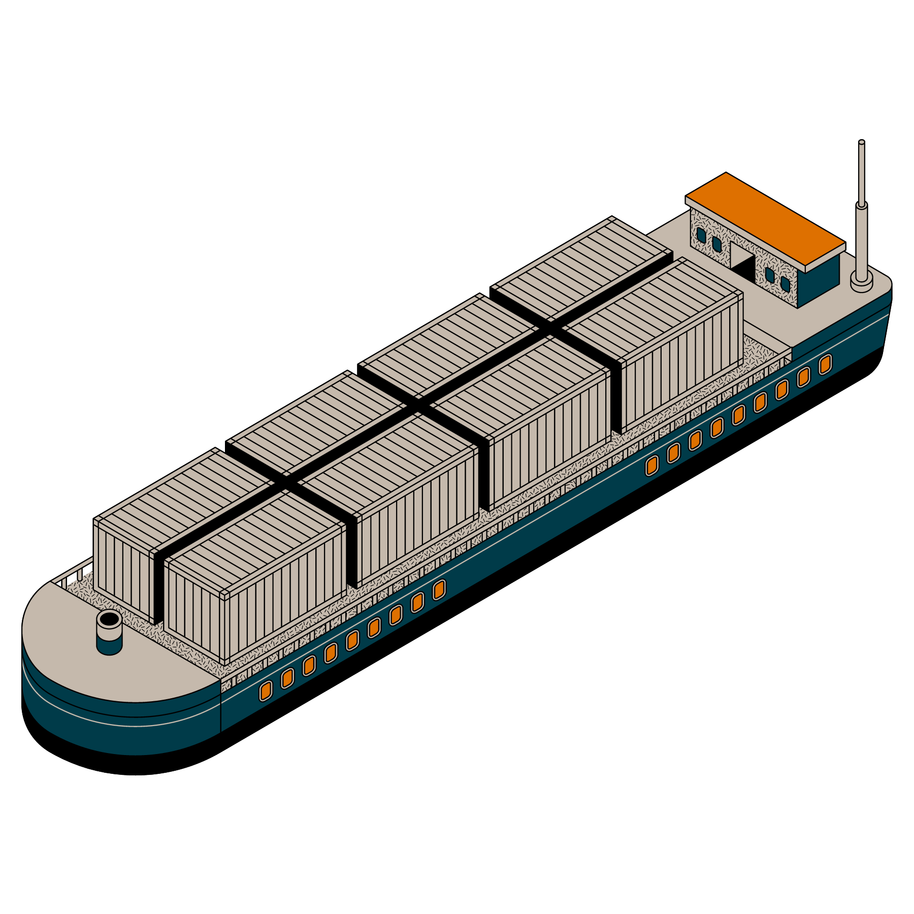 exclusive containers ship