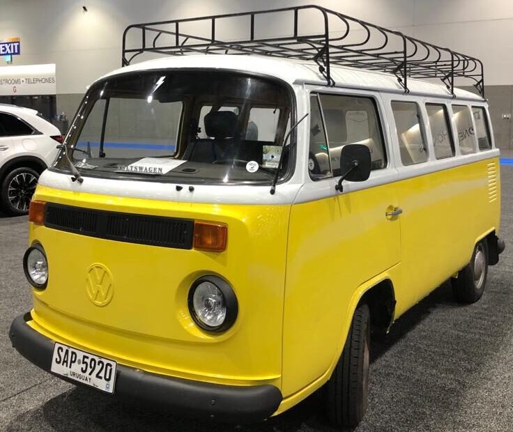 yellow kombi classic car